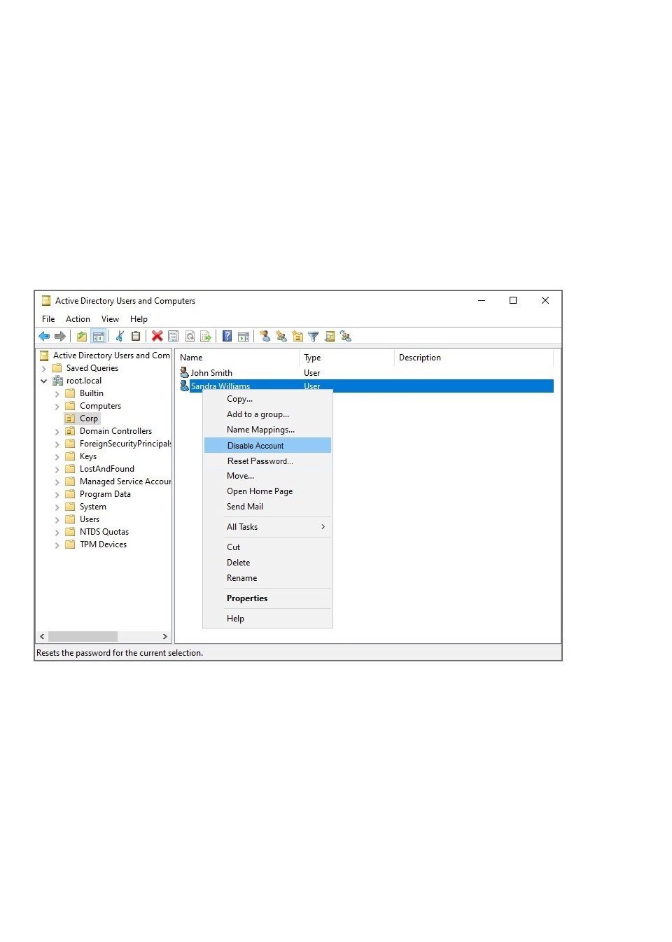 An Example of Active Directory Effective Permissions
