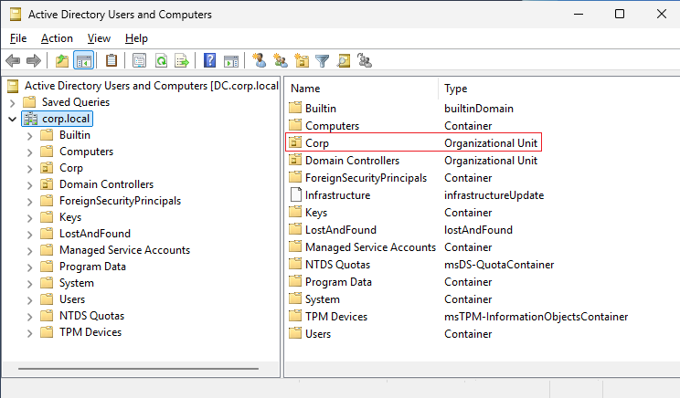 An Active Directory OU